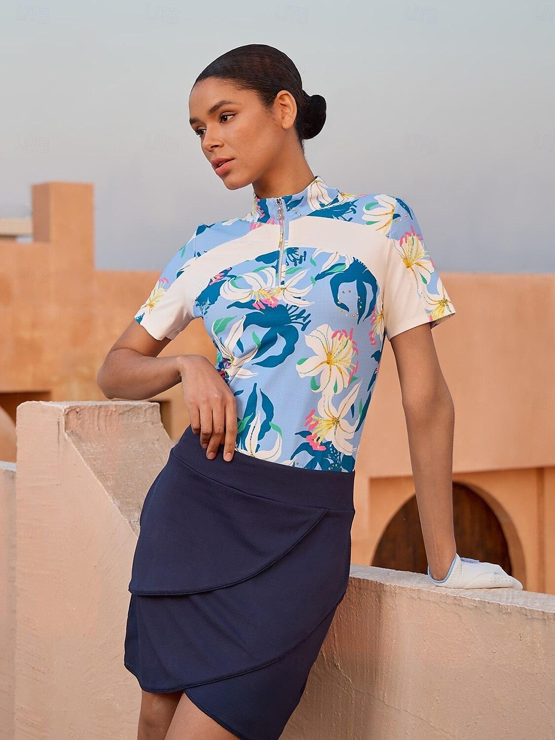 Premium Short Sleeve Mock Neck Quarterzip UPF50+