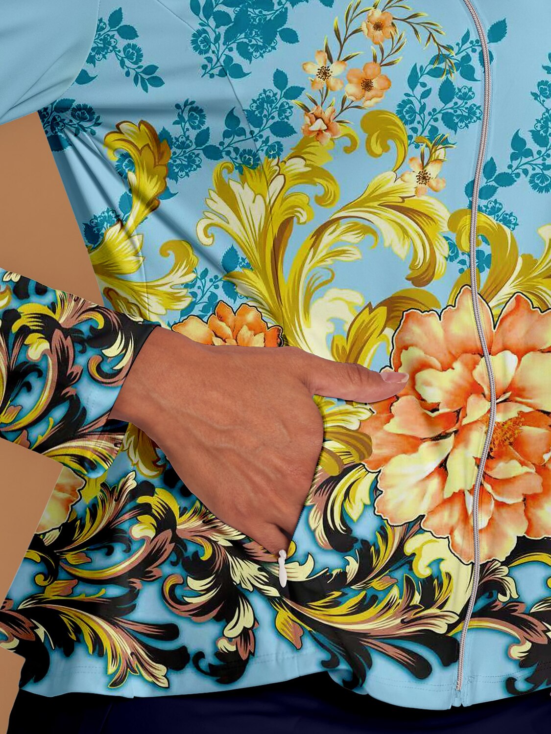 Botanical Energy Ruffle Golf Jacket Sun Protection