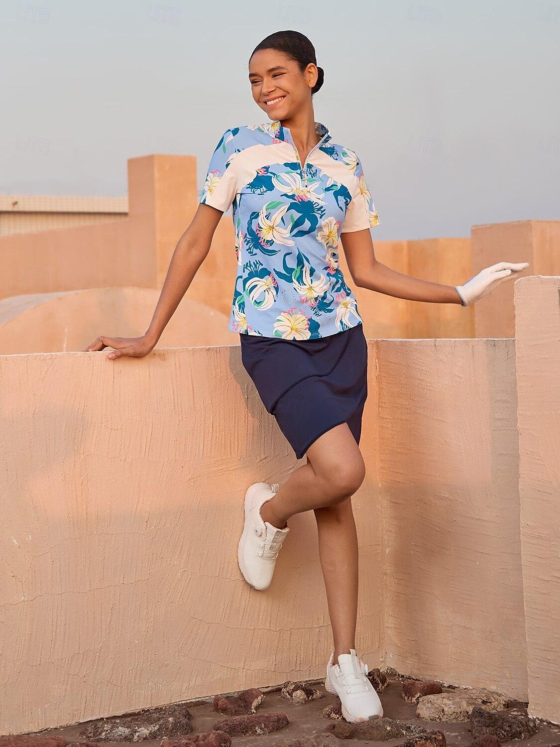 Premium Short Sleeve Mock Neck Quarterzip UPF50+