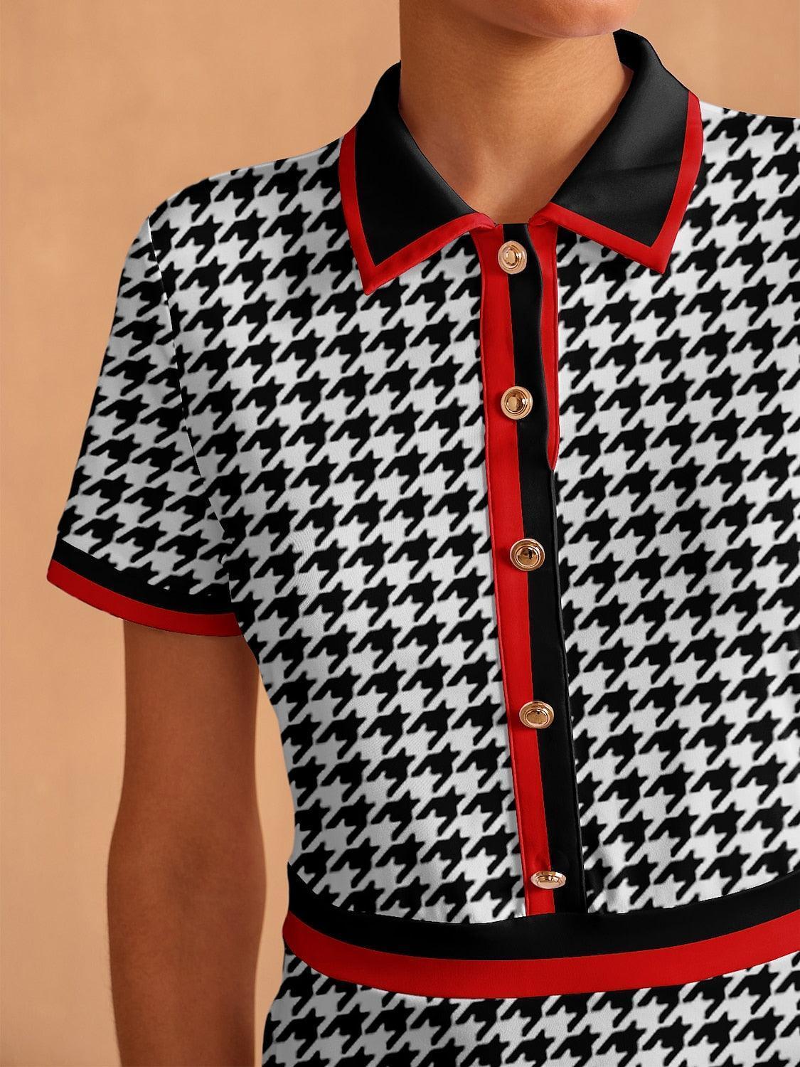 Not So Classic Short Sleeve A-Line 36.5 Inch Dress