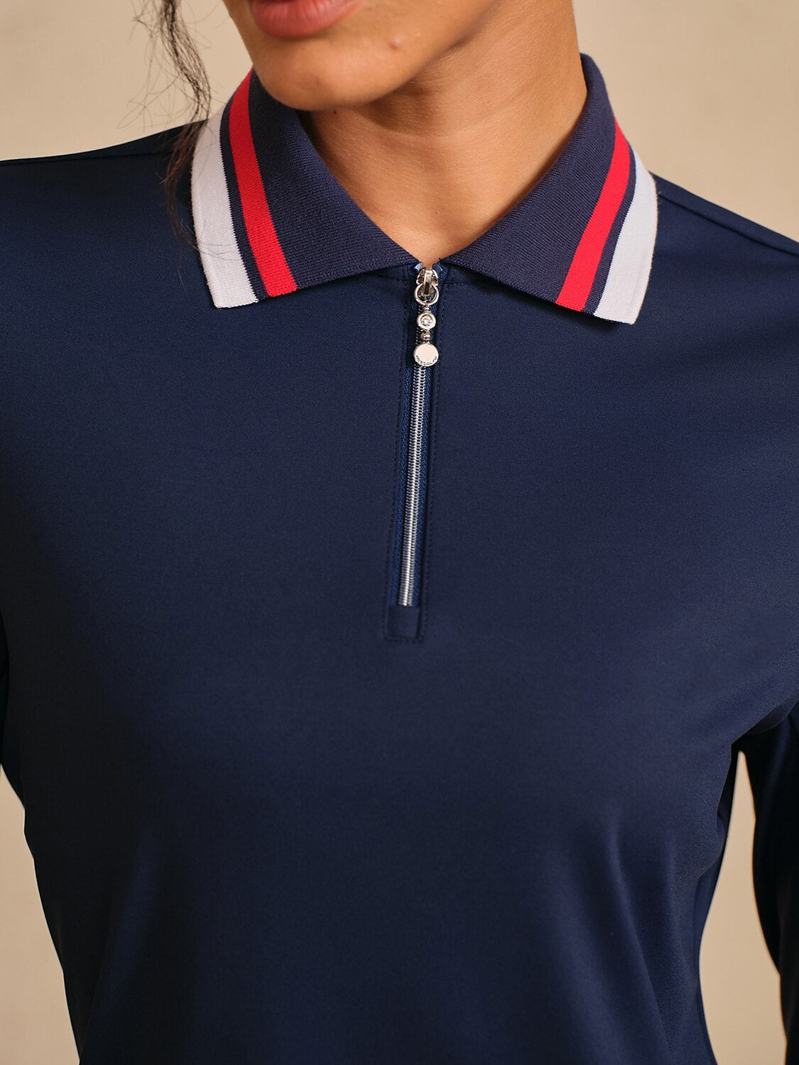Navycore Color Block Ribbed Golf Polo Shirt UPF50+