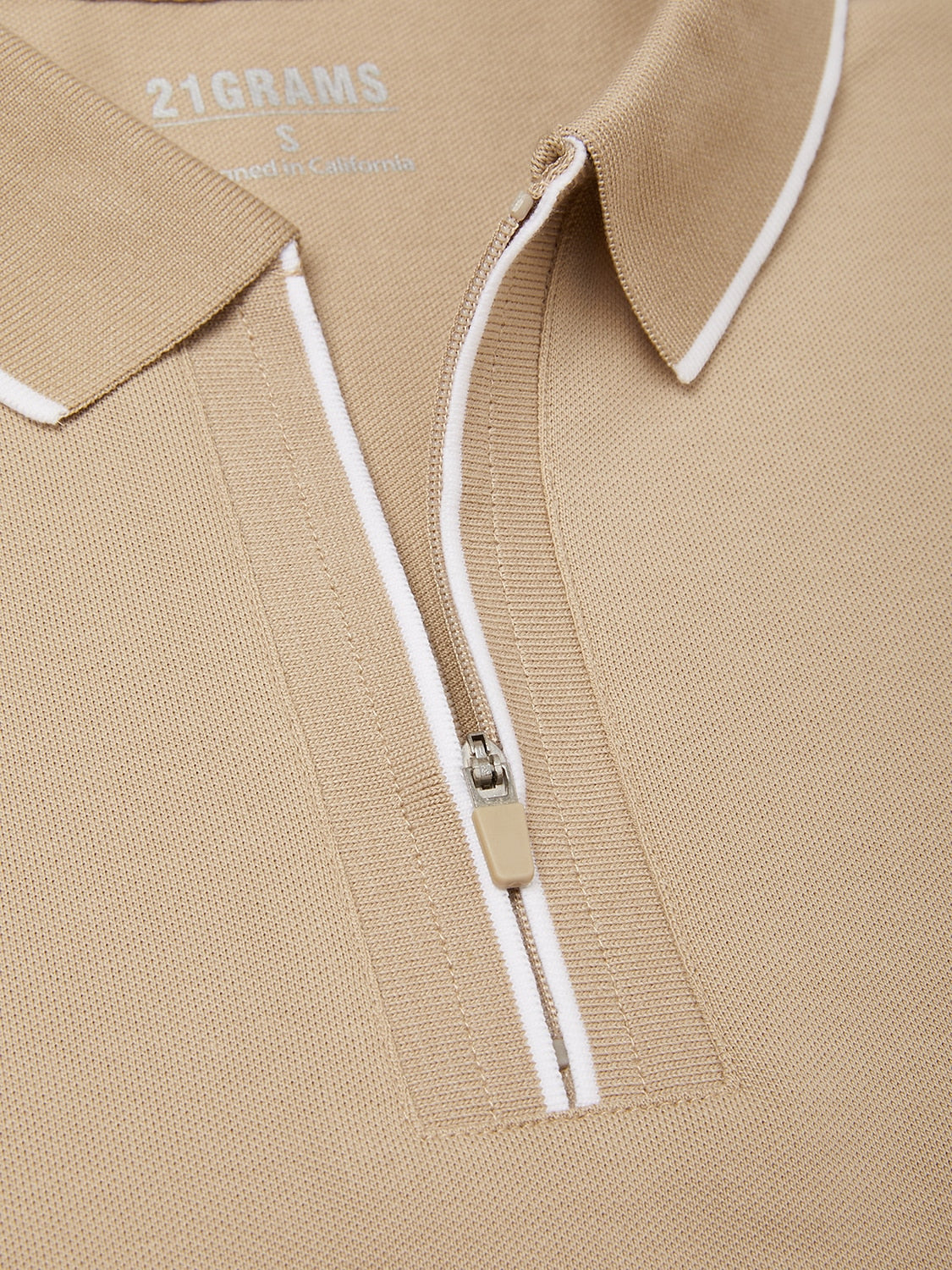 NaturalComfy Men's Quater Zip Short Sleeve Polo