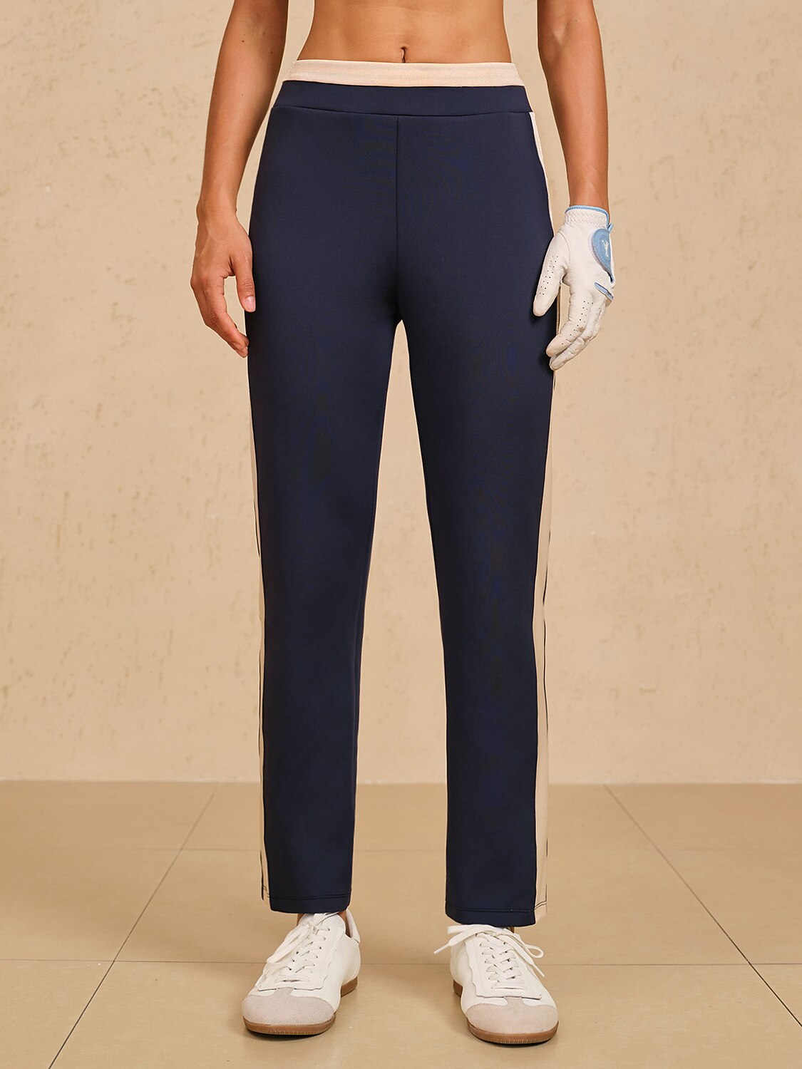 Navycore 39 Inch Stretch Color Block Ankle Pants