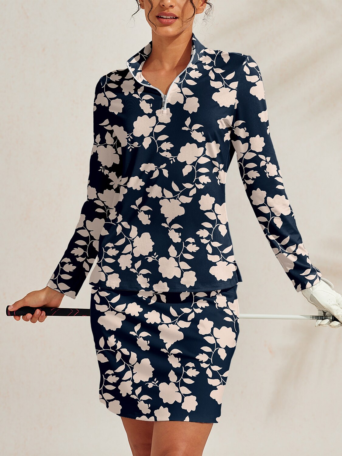 Botanical Energy Silky Golf Shirt Quarterzip UPF50+