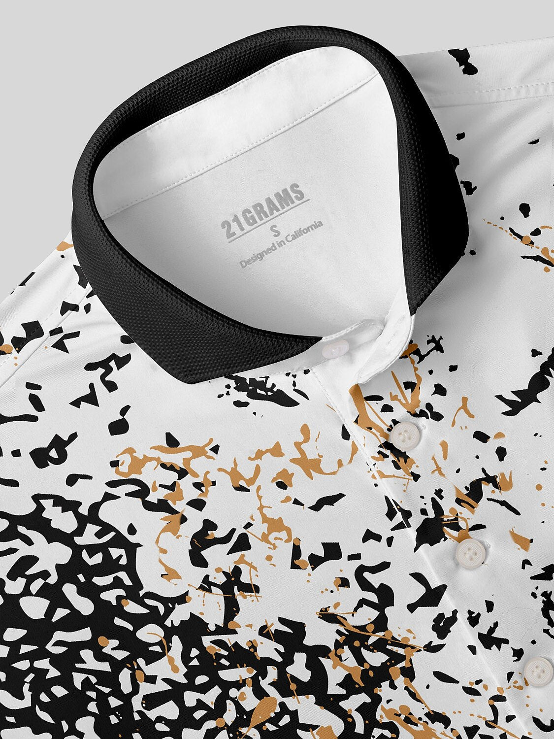 Inked Skins Men's Ribbed Collar Polo Top UPF50+