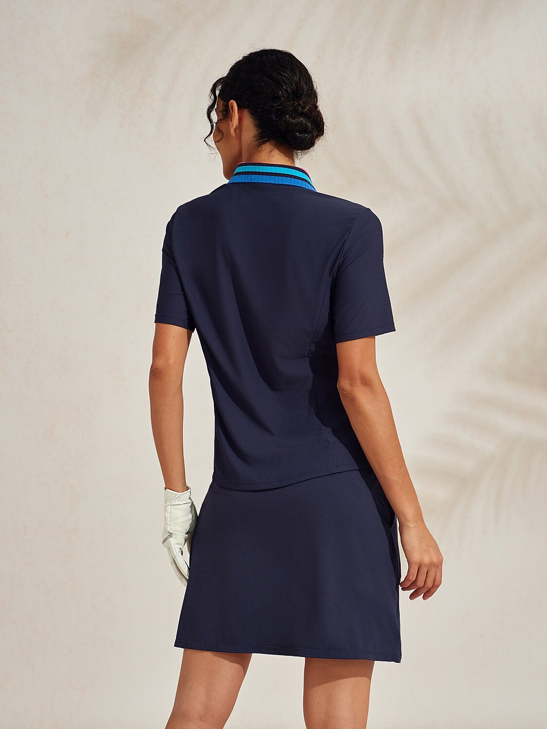 Premium Short Sleeve Color Block Quarterzip UPF50+