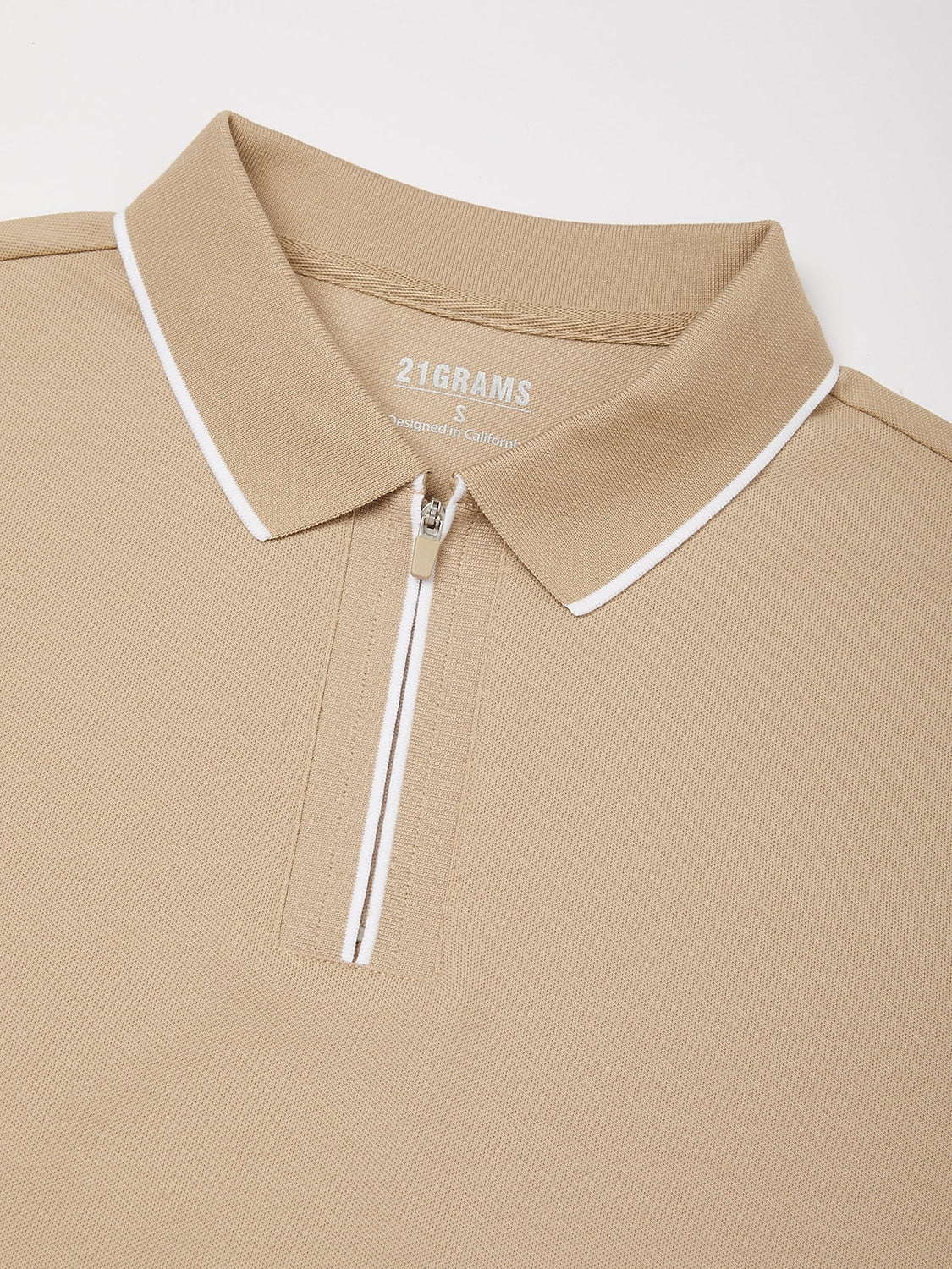 NaturalComfy Men's Quater Zip Short Sleeve Polo