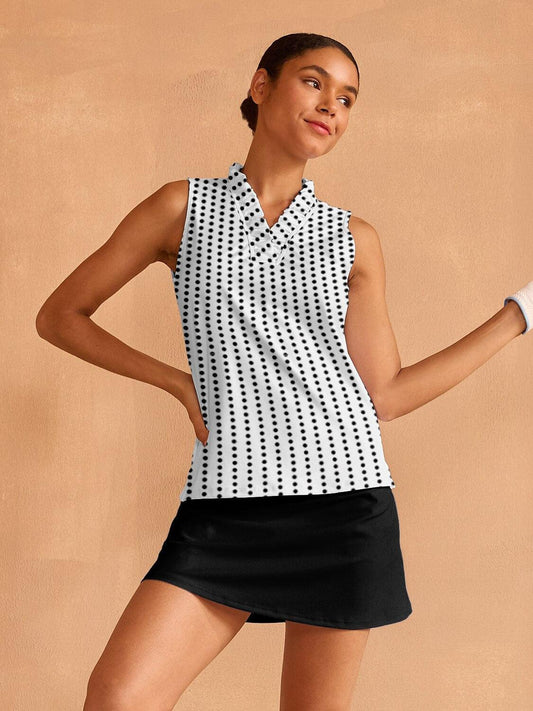 Hyper-prep Ruffle V-Neck Tank Top UPF50+