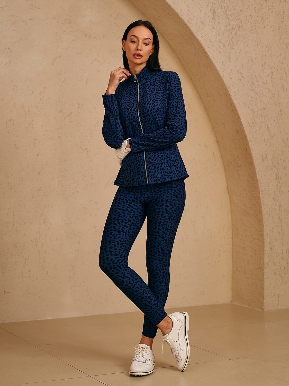 More Than Basic 35 Inch Leopard Golf Leggings