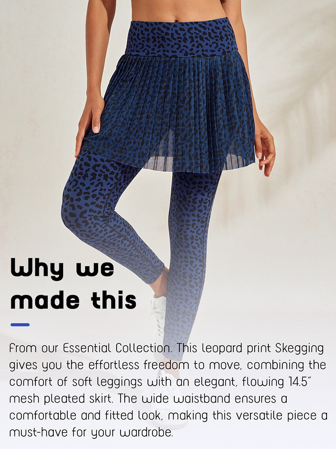 More Than Basic 36 Inch Leopard Mesh Golf Skeggings