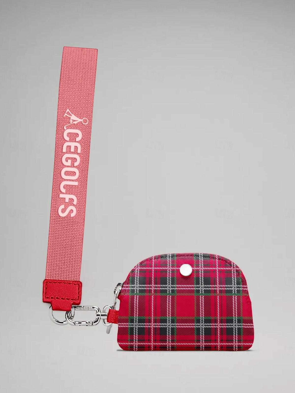 Plaid Dual Pouch Wristlet